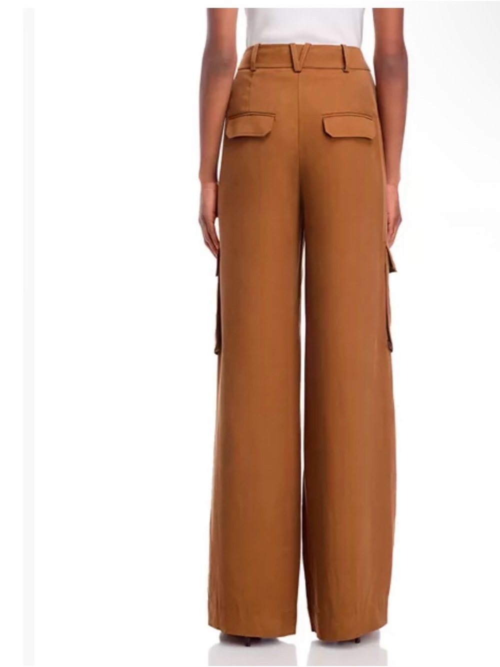 Veronica Beard Saul Pant Wide Leg Cargo khaki Pants in Whiskey brown tan NEW NWT - Picture 6 of 13